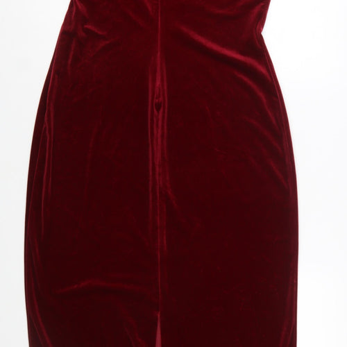 Reitmans Women's Red Velvet Bodycon Midi Dress Size 12