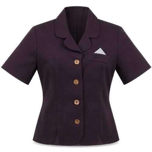 Pride & Joy Women Purple Short Sleeve Crepe Suit Jacket Size 8