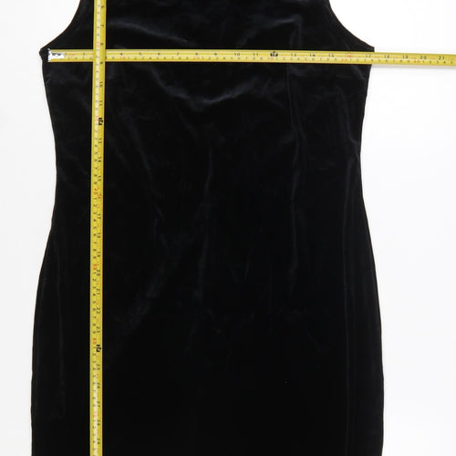 D.J. Summers Women’s Black Velvet Bodycon Sleeveless Dress Size 10