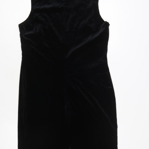 D.J. Summers Women’s Black Velvet Bodycon Sleeveless Dress Size 10