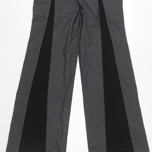 Banana Republic Women's Grey Wide-Leg Stretch Wool Trousers Size 6