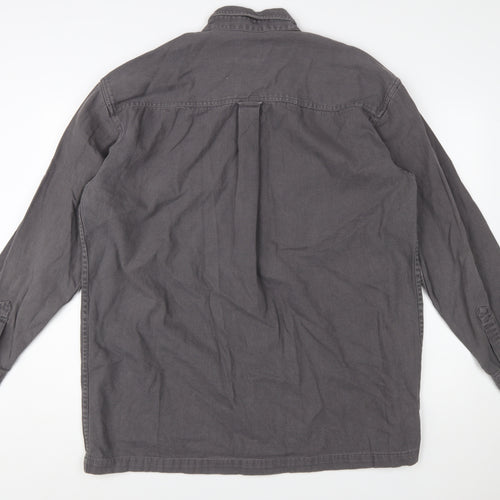 Outback Trail by Fox Fire Mens Grey XL Button-Up Cotton Shirt