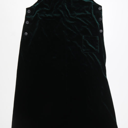 Worthington Women's Green Velvet Pinafore Dress Size 12