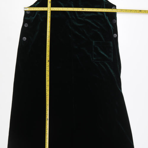 Worthington Women's Green Velvet Pinafore Dress Size 12