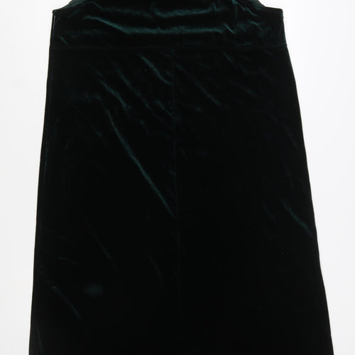 Worthington Women's Green Velvet Pinafore Dress Size 12