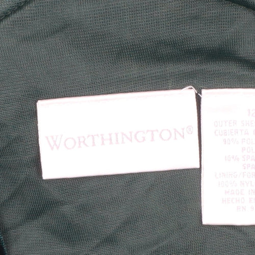 Worthington Women's Green Velvet Pinafore Dress Size 12