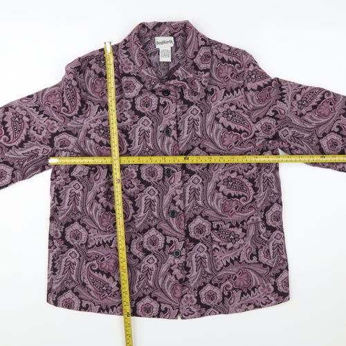 BonWorth Women’s Purple Paisley Petite Blazer Jacket Size S