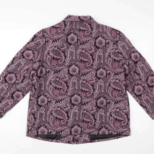 BonWorth Women’s Purple Paisley Petite Blazer Jacket Size S