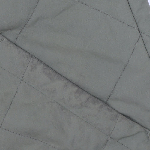 Jack & Jones Men's Green Quilted Waistcoat M Full Zip Lined Outdoor