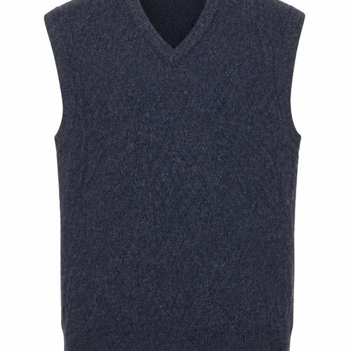 Dockers Men's Grey Acrylic V-Neck Sleeveless Knit Vest L