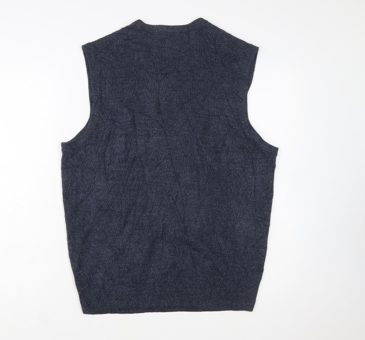 Dockers Men's Grey Acrylic V-Neck Sleeveless Knit Vest L