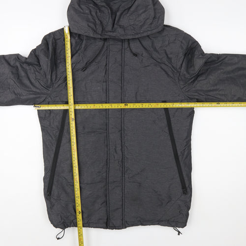 Tu Men's Grey Hooded Puffer Jacket Size S Regular Fit Winter Coat