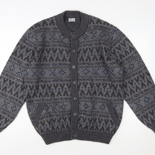 Simons Men's Grey Alpaca Wool Blend Button Cardigan L