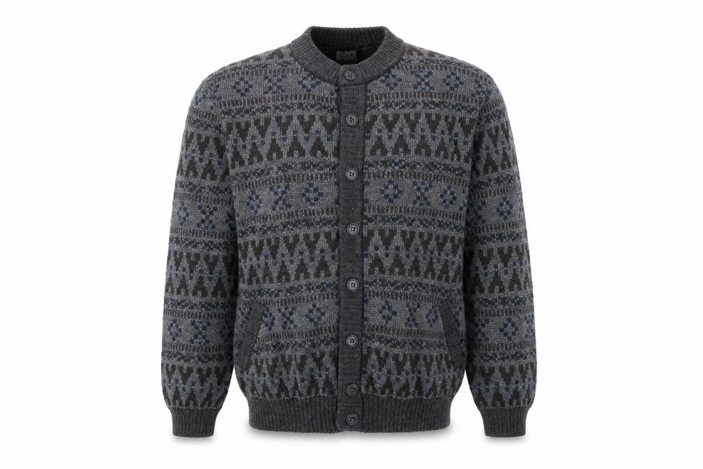 Simons Men's Grey Alpaca Wool Blend Button Cardigan L