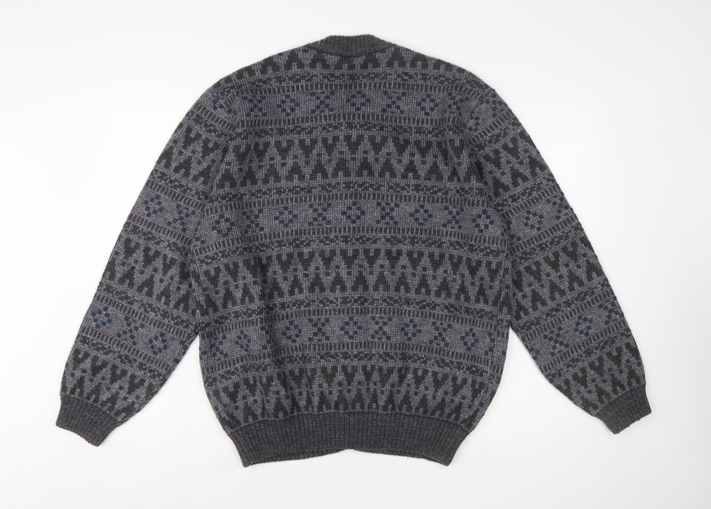 Simons Men's Grey Alpaca Wool Blend Button Cardigan L