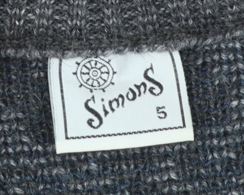 Simons Men's Grey Alpaca Wool Blend Button Cardigan L