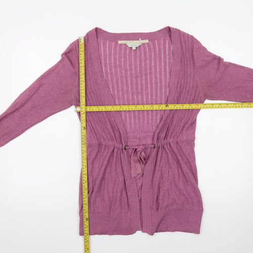 Fat Face Women's Purple Long Sleeve Tie Waist Cardigan Size 12