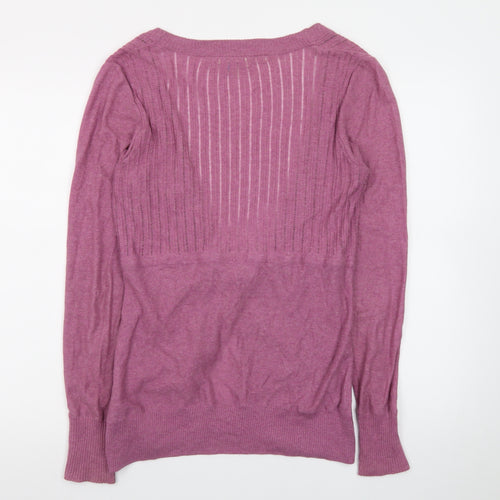 Fat Face Women's Purple Long Sleeve Tie Waist Cardigan Size 12