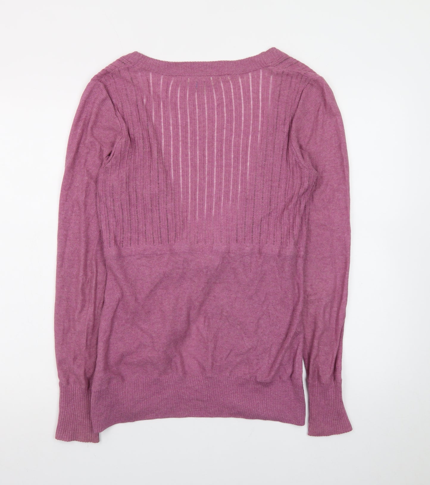 Fat Face Women's Purple Long Sleeve Tie Waist Cardigan Size 12