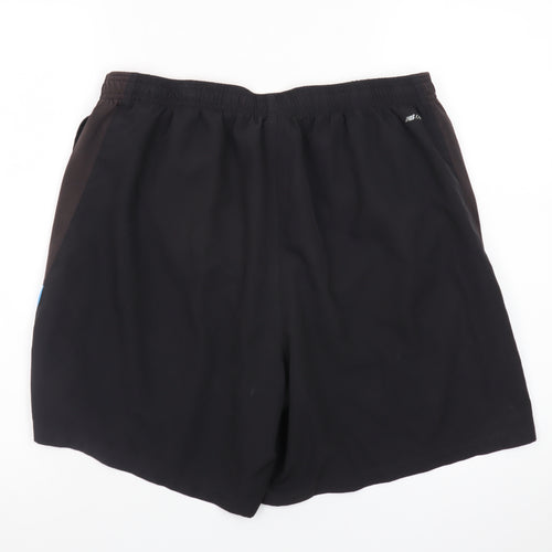 New Balance Men Black L Athletic Running Shorts Quick Dry