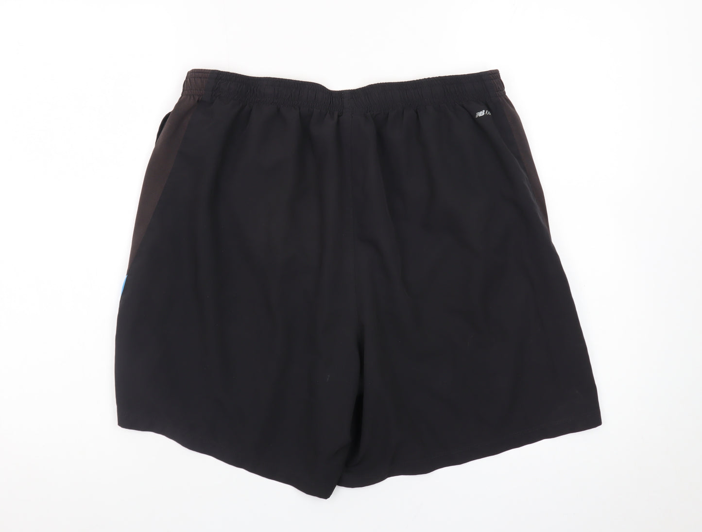 New Balance Men Black L Athletic Running Shorts Quick Dry