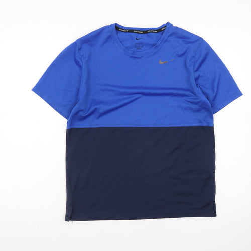 Nike Men's Blue Dri-Fit Running T-Shirt Size S