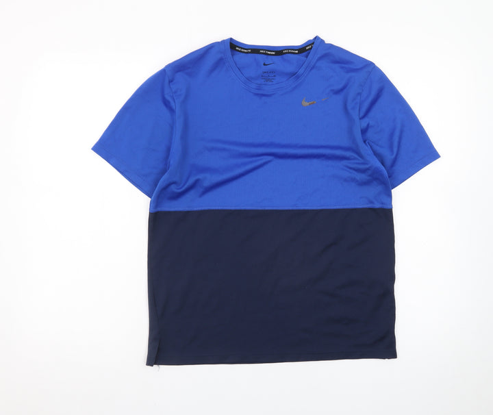 Nike Men's Blue Dri-Fit Running T-Shirt Size S