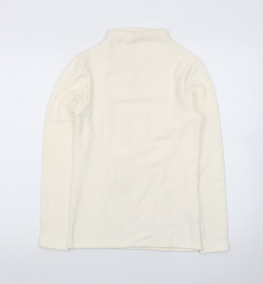 Marks and Spencer Women Ivory Heatgen High Neck Jumper Size 12