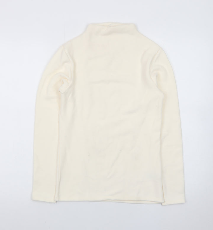 Marks and Spencer Women Ivory Heatgen High Neck Jumper Size 12