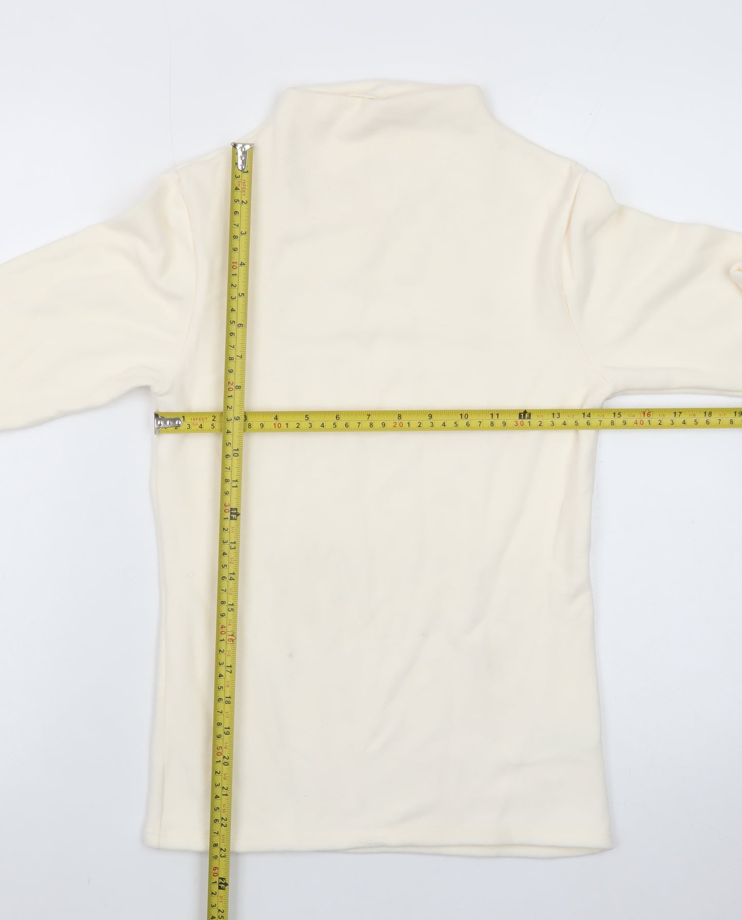 Marks and Spencer Women Ivory Heatgen High Neck Jumper Size 12