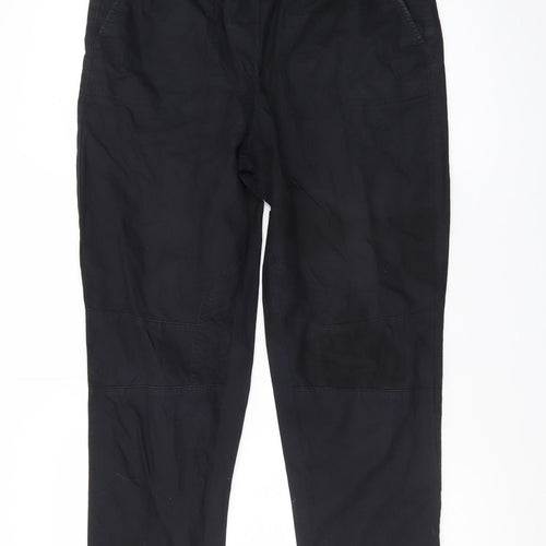 Marks and Spencer Women's Black Cotton Cargo Trousers Size 12