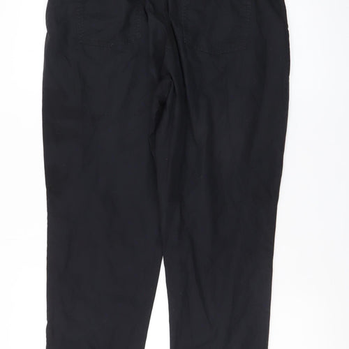 Marks and Spencer Women's Black Cotton Cargo Trousers Size 12