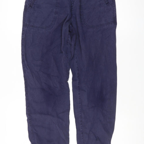 Fat Face Womens Blue Cotton Jogger Trousers Size 8