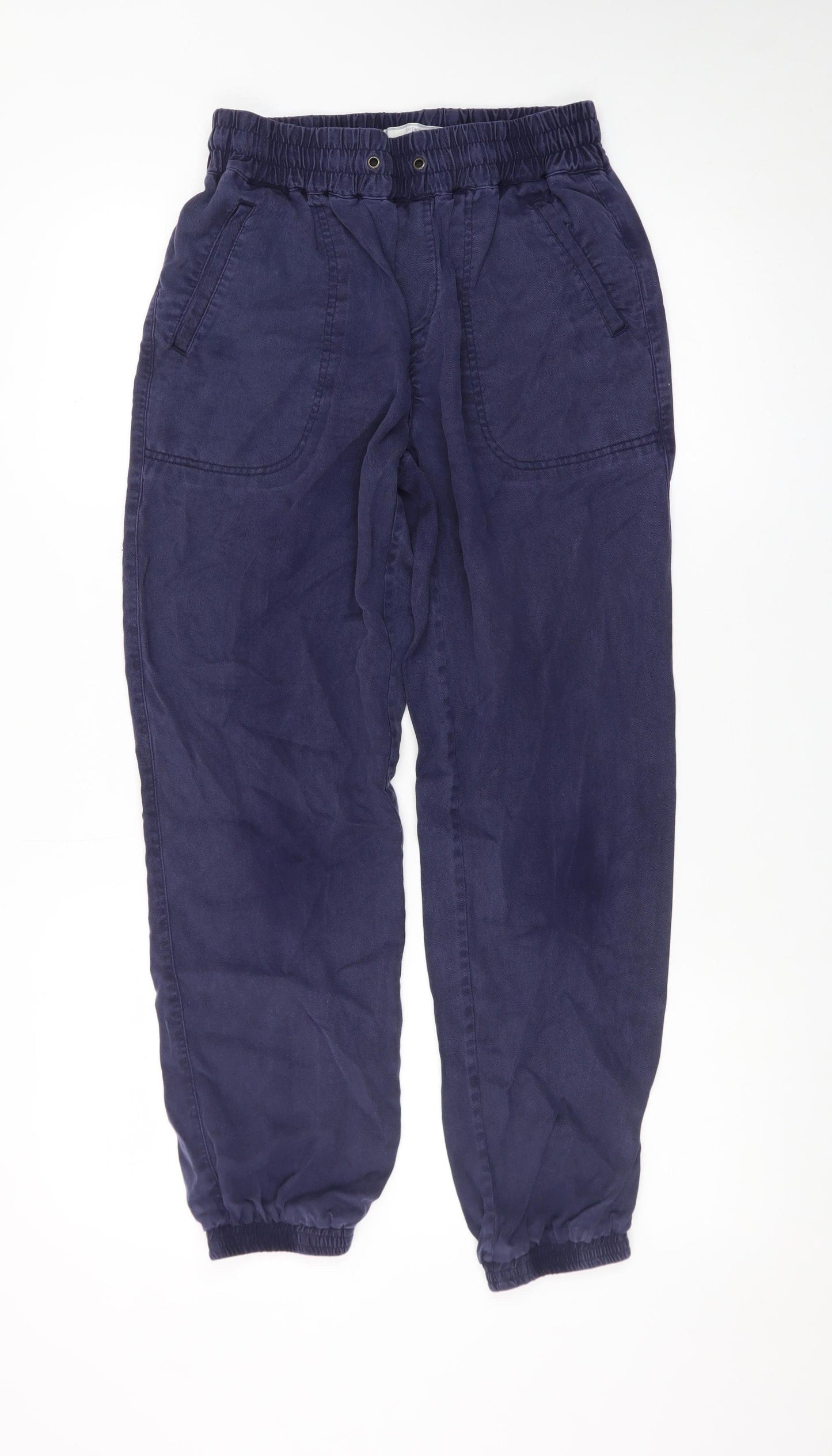 Fat Face Womens Blue Cotton Jogger Trousers Size 8