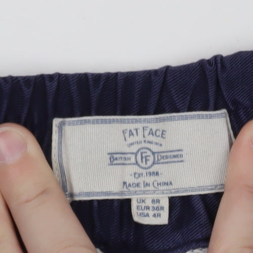 Fat Face Womens Blue Cotton Jogger Trousers Size 8