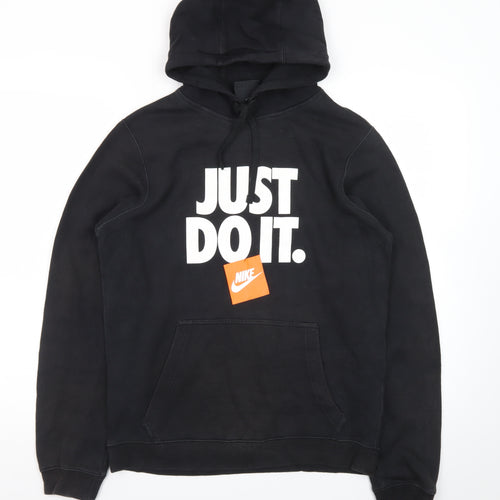 Nike Men's Black Pullover Hoodie Small Just Do It Logo Sportswear