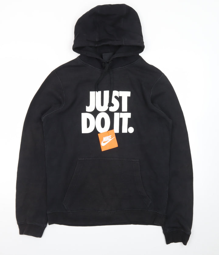Nike Men's Black Pullover Hoodie Small Just Do It Logo Sportswear