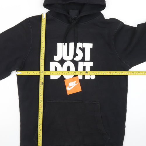 Nike Men's Black Pullover Hoodie Small Just Do It Logo Sportswear
