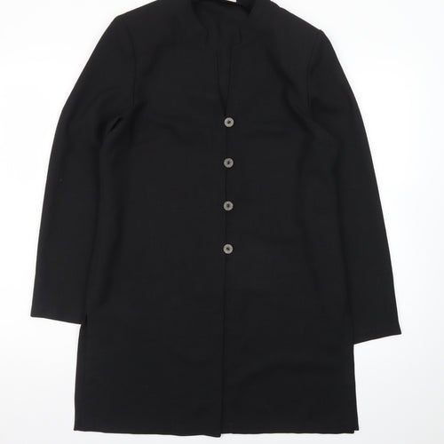 Jacques Vert Women Black Size 10 Long Sleeve Blazer Coat