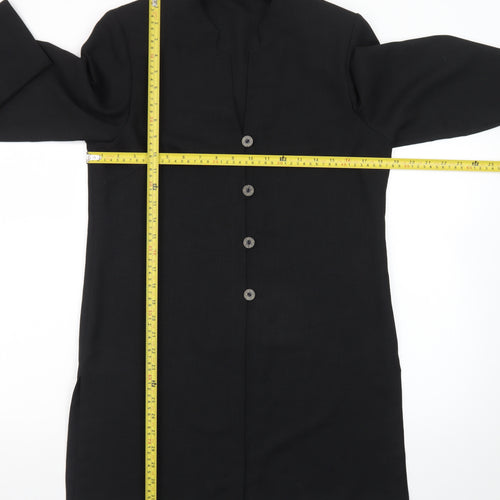 Jacques Vert Women Black Size 10 Long Sleeve Blazer Coat