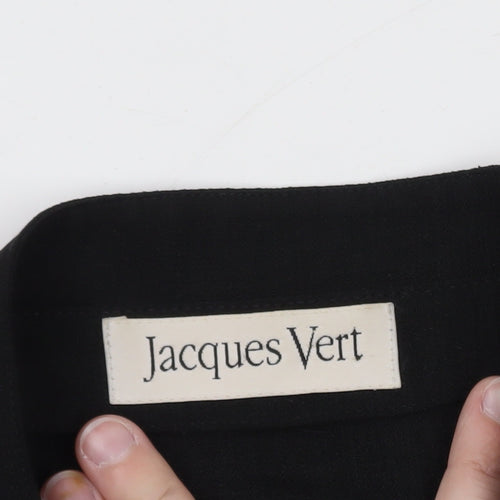 Jacques Vert Women Black Size 10 Long Sleeve Blazer Coat