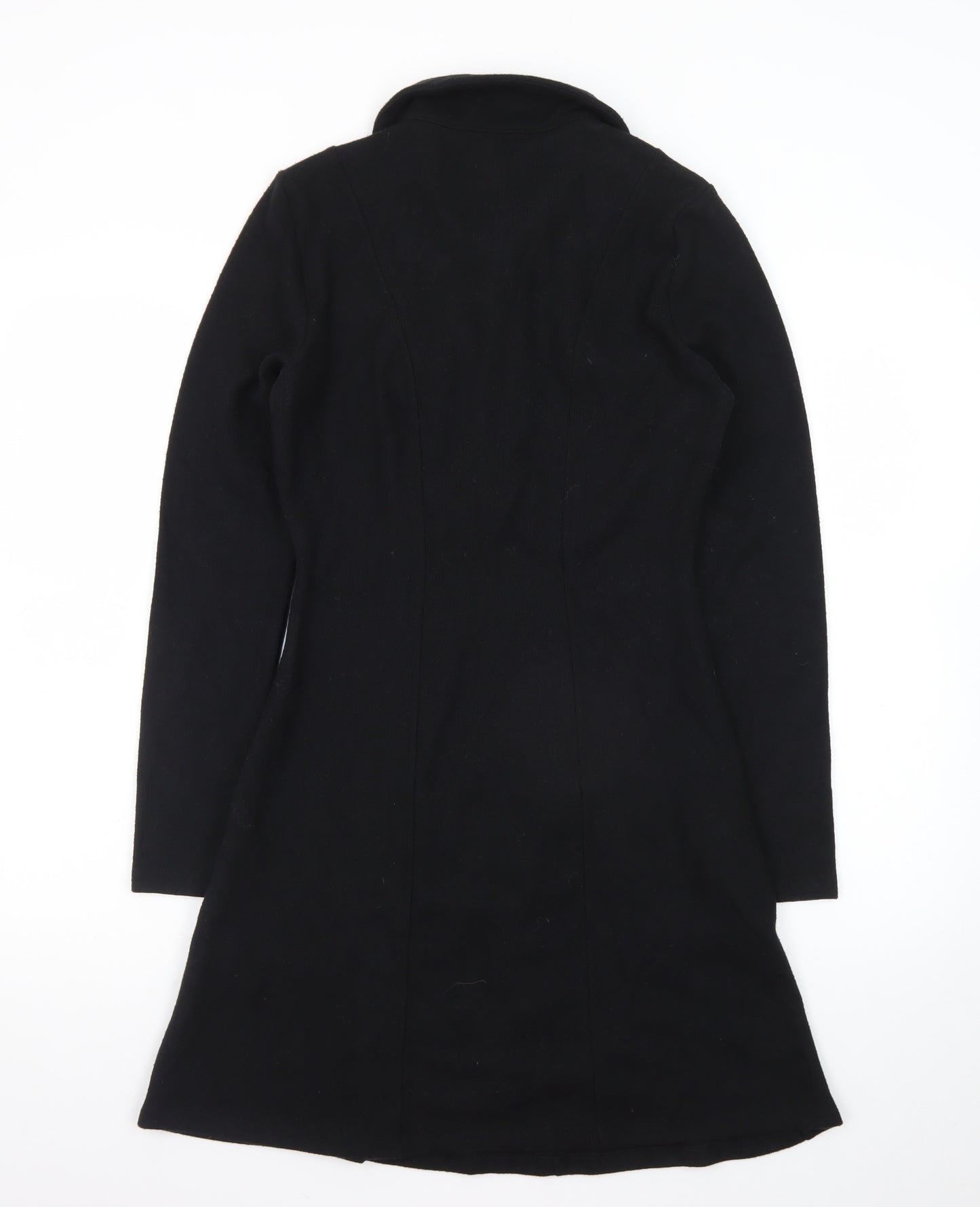 Marks and Spencer Women’s Black Fit & Flare Collared Knee Length Dress Size 8
