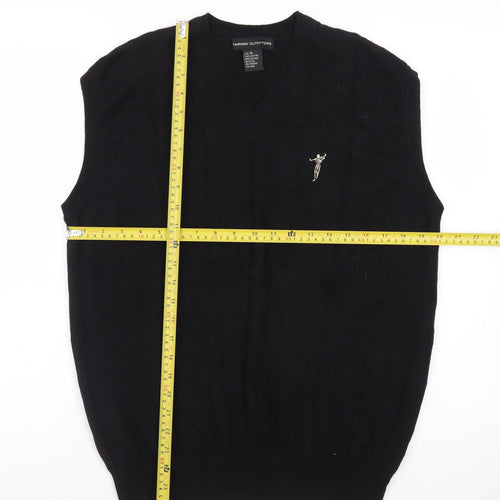 Fairway Outfitters Men's Black Cotton Golf Vest Jumper M Regular Fit