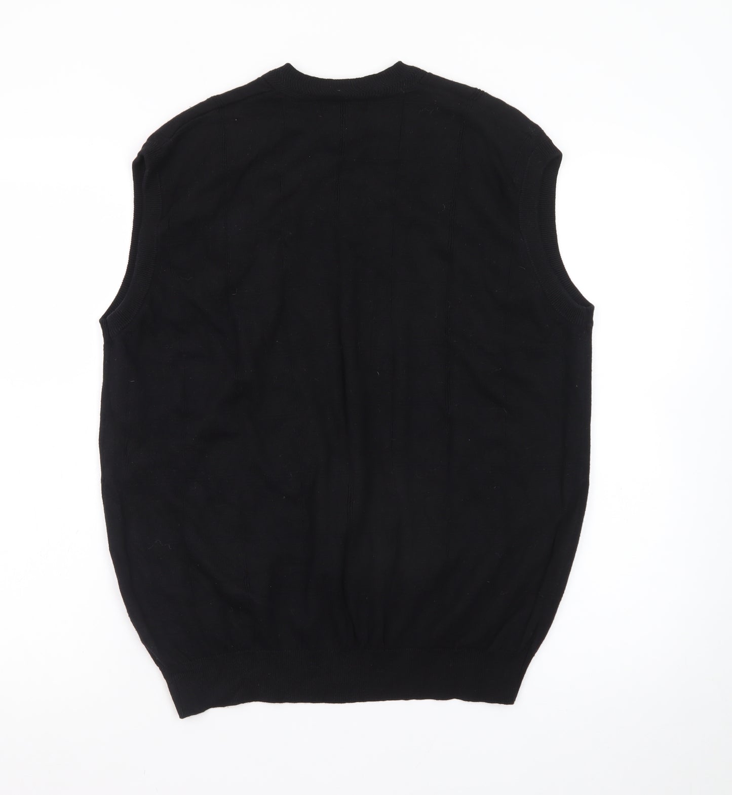 Fairway Outfitters Men's Black Cotton Golf Vest Jumper M Regular Fit