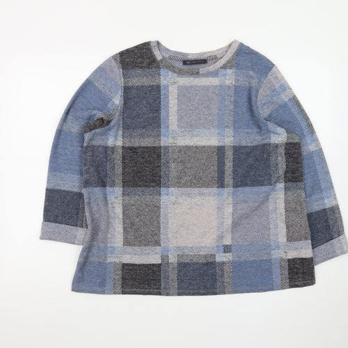 Marks and Spencer Womens Multicoloured Check Knit Pullover Jumper Size 18