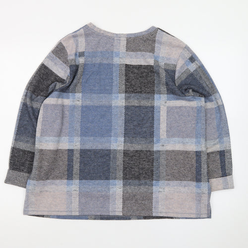 Marks and Spencer Womens Multicoloured Check Knit Pullover Jumper Size 18