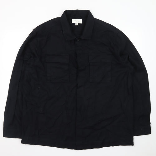 Marks and Spencer Autograph Men’s Black 2XL Cotton Button-Up Shirt