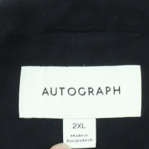 Marks and Spencer Autograph Men’s Black 2XL Cotton Button-Up Shirt