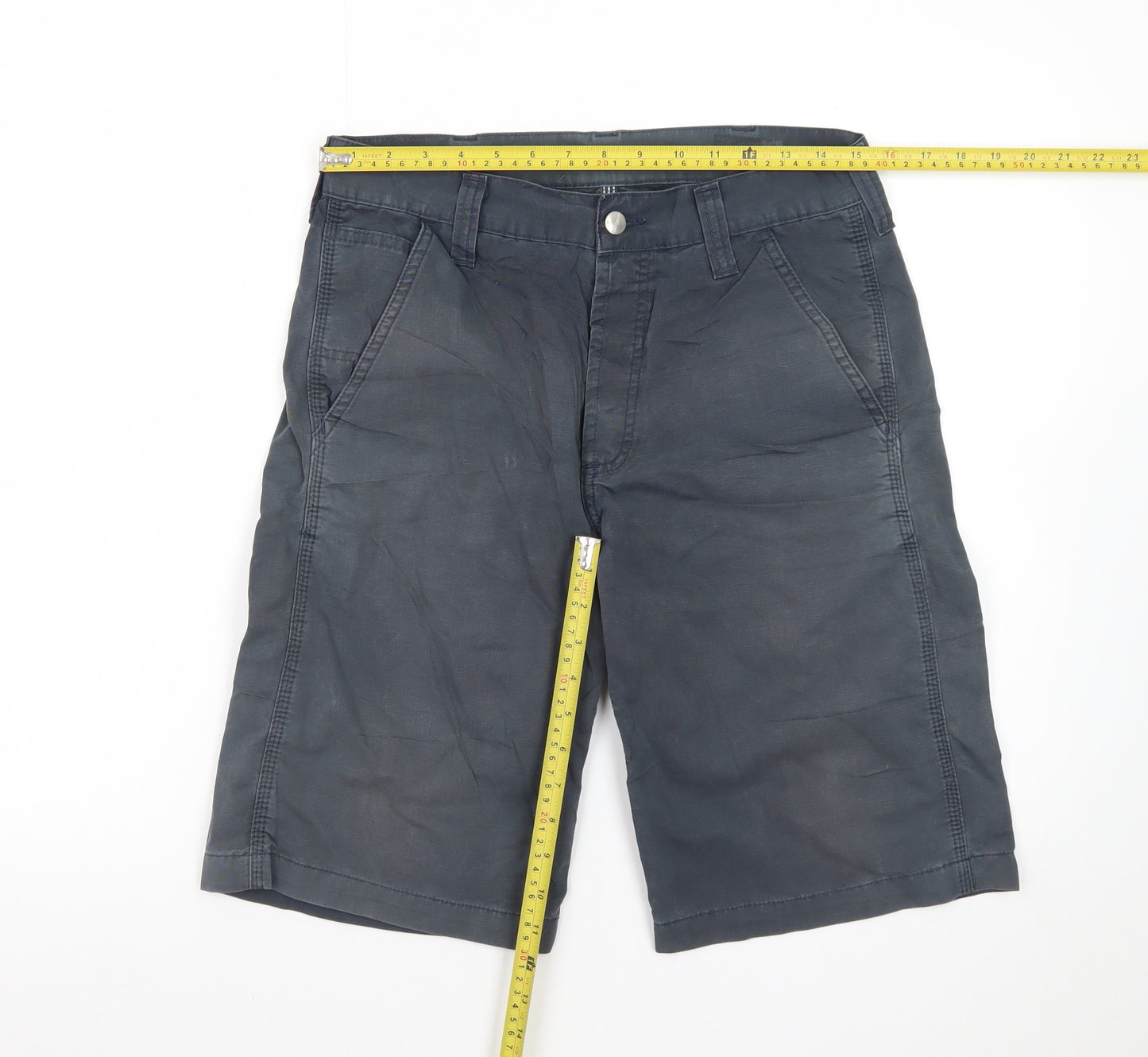 Carhartt Men Blue 28 Work Bermuda Canvas Shorts