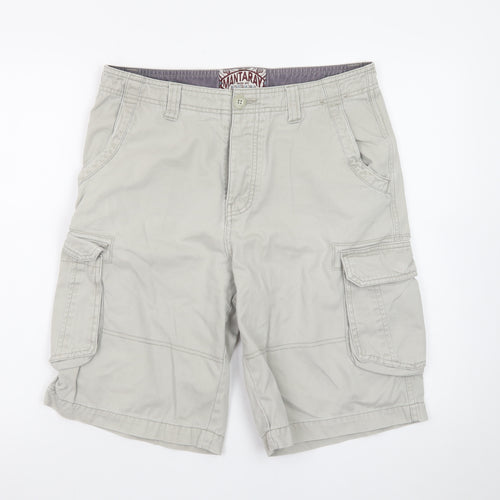 Mantaray Men's Beige Cargo Shorts Size 32 Regular Fit Casual